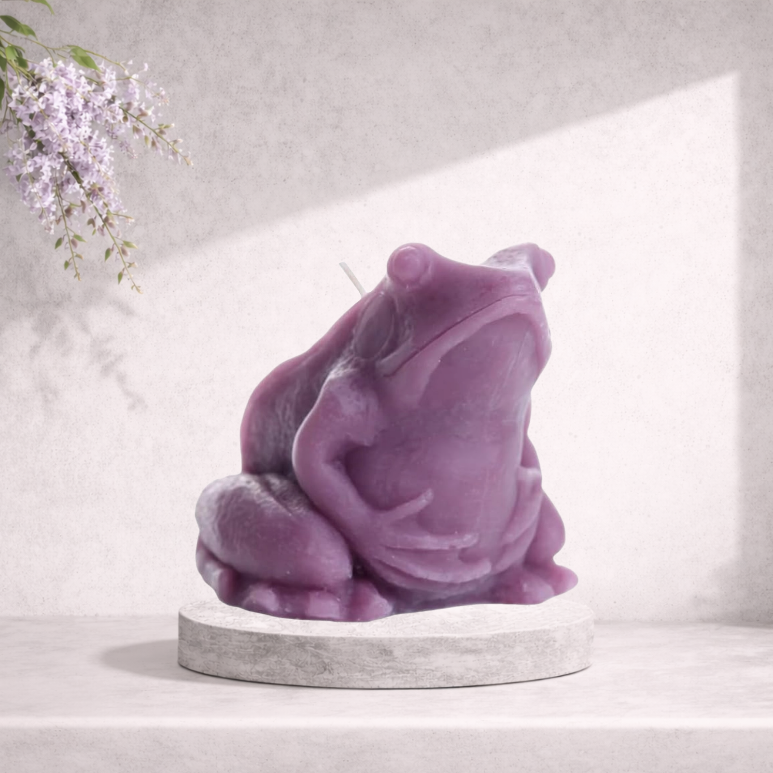 Big Dipper Wax Works Lilac Frog Candle