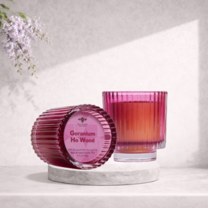 Big Dipper Wax Works Geranium Ho Wood Beeswax Glass Candle