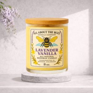 All About The Buzz Lavender Vanilla Beeswax Candle