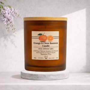 Elk Field Orange Clove Organic Beeswax Candle