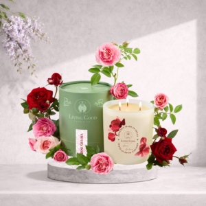 Living Good Candle Co. Turkish Rose Pure Beeswax Candle