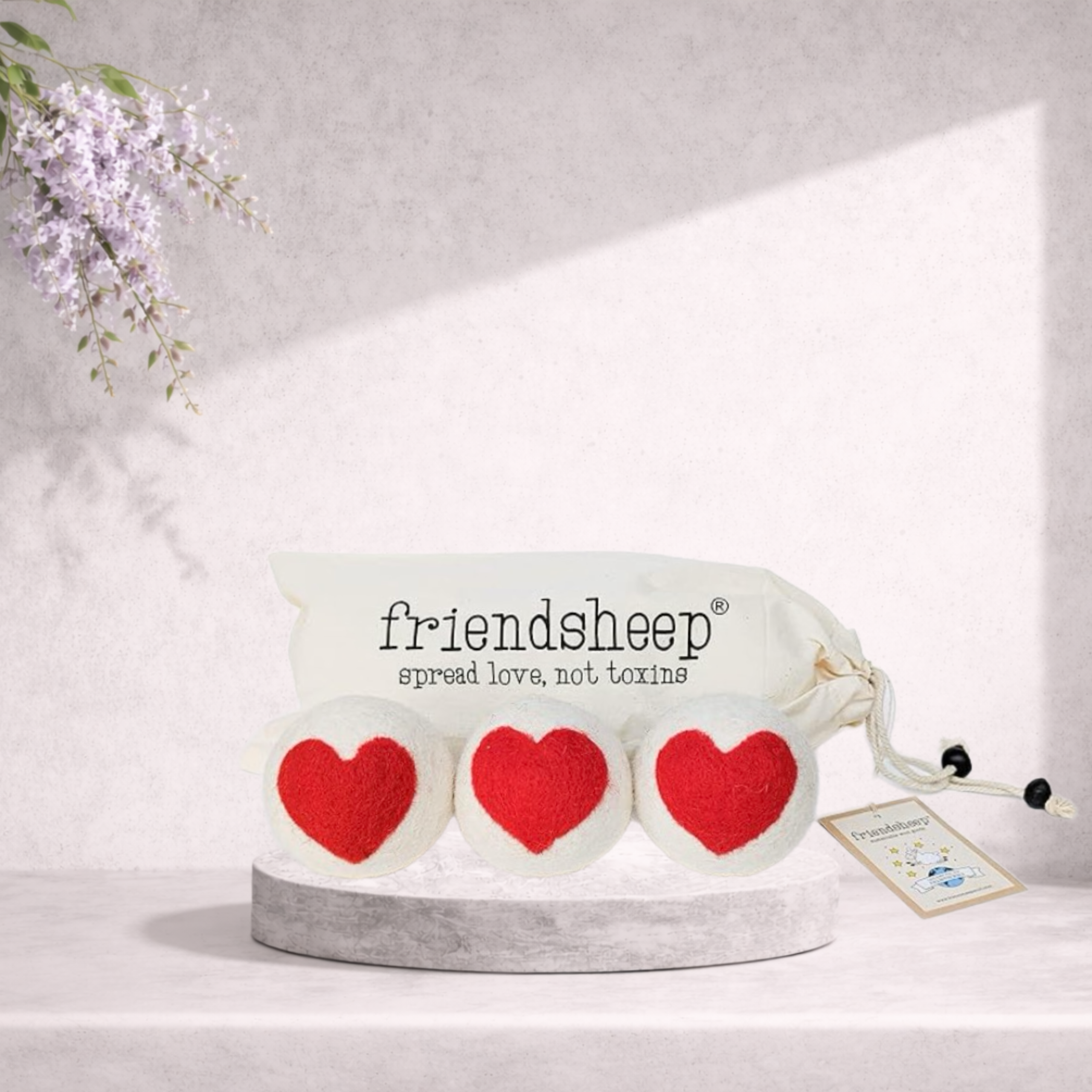 Friendsheep Wool Dryer Balls, One Love