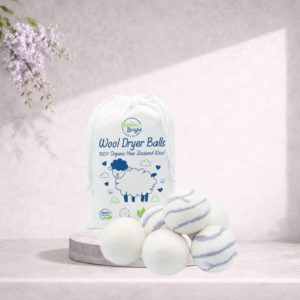 Bloom & Bright Organic Wool Dryer Balls Laundry Reusable Set of 6